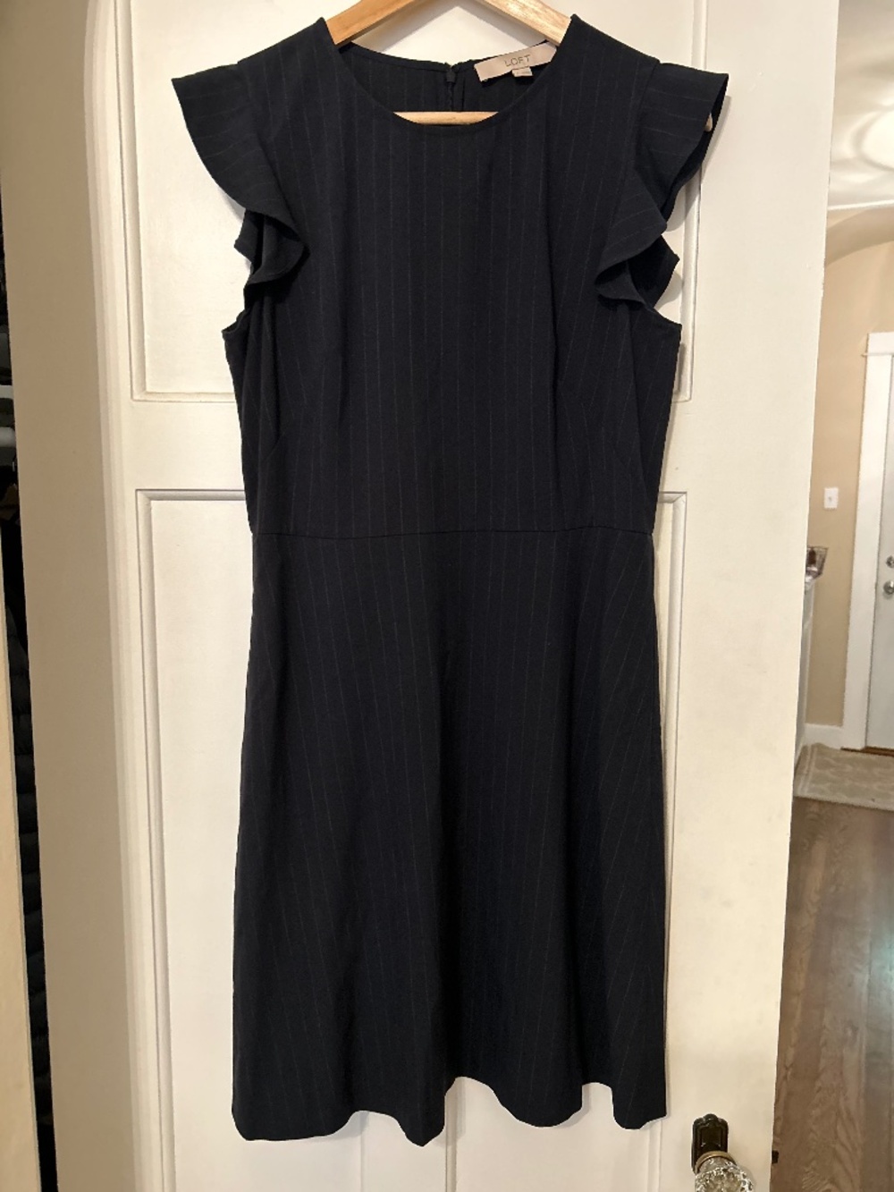 Navy pinstripe Loft dress
